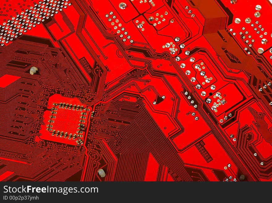 Macro of computer board, technology background