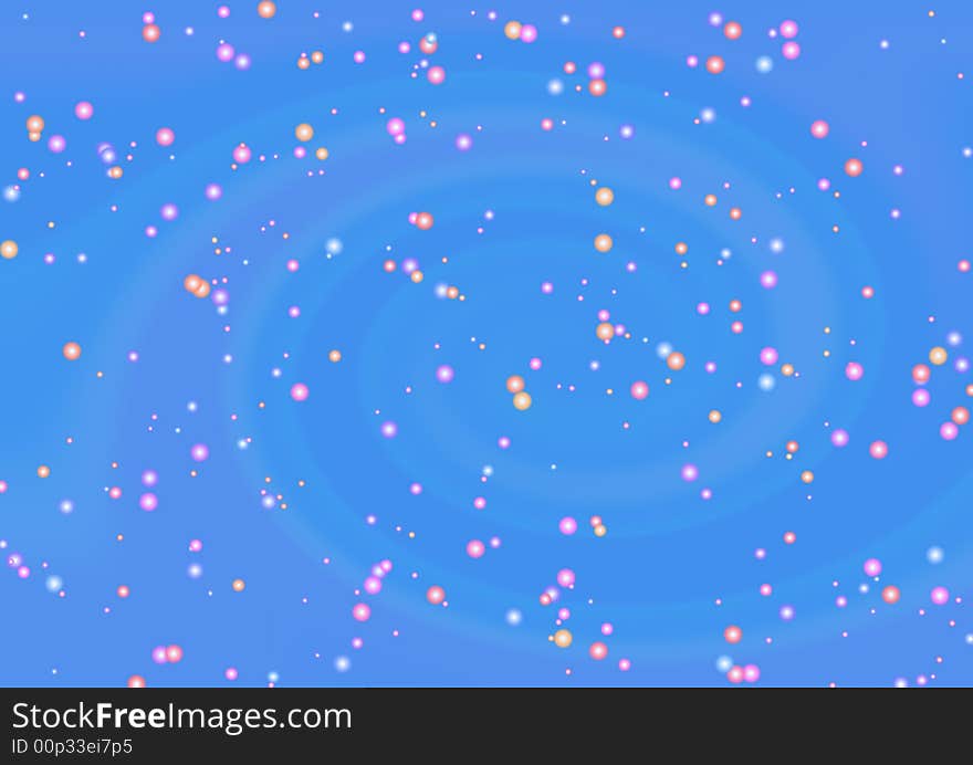 Abstract blue background with small balls