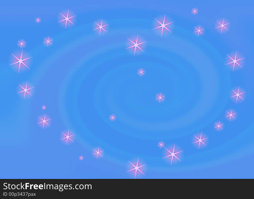 Abstract background with heart from stars