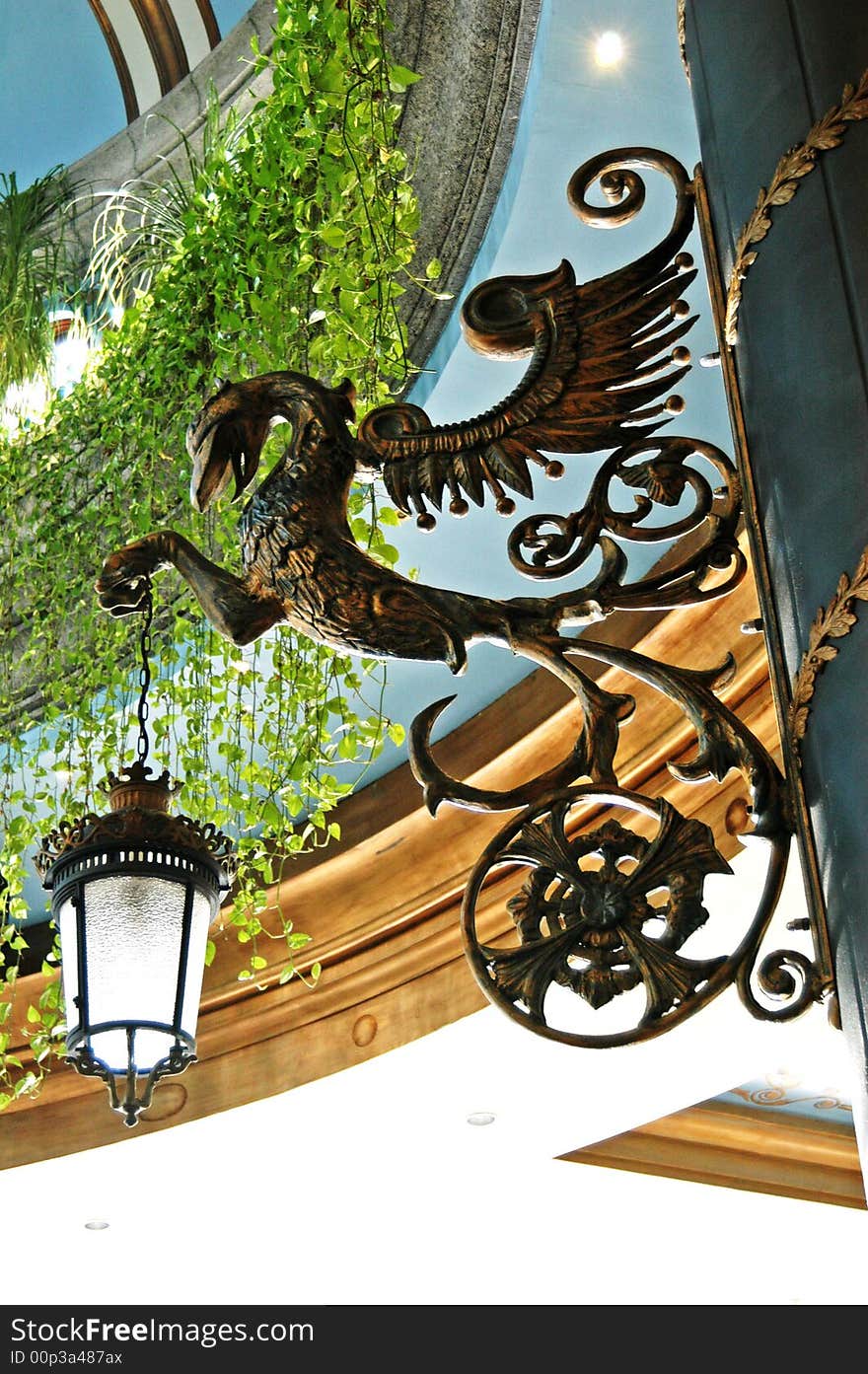 Beautiful dragon lamp with details