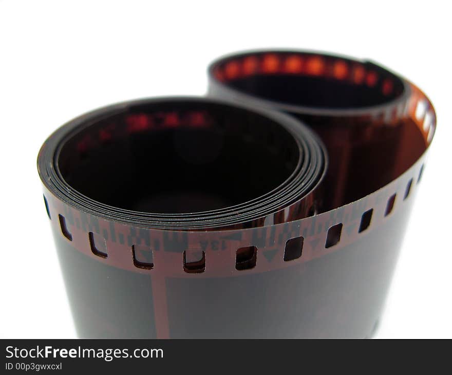 35 mm color film negative. 35 mm color film negative