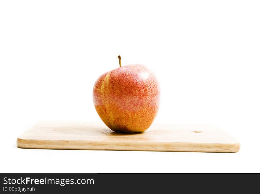 Apple on desk