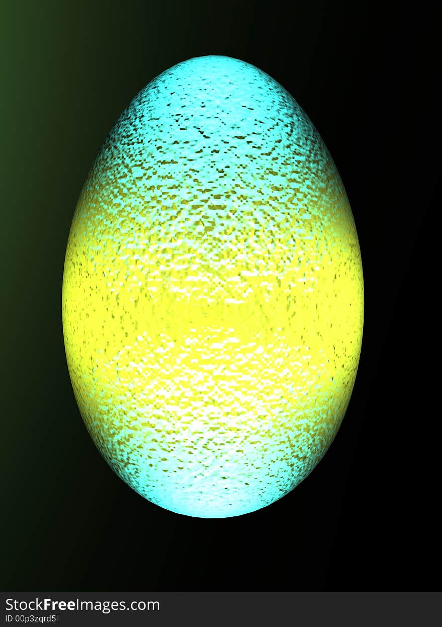 An illustration of a multicolored Easter Egg isolated on black