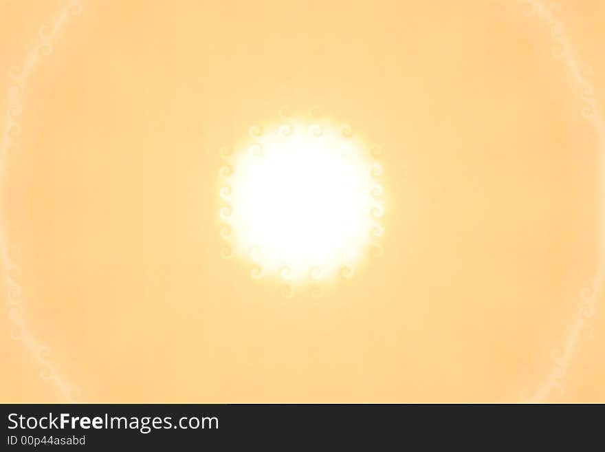 2D style sun background design