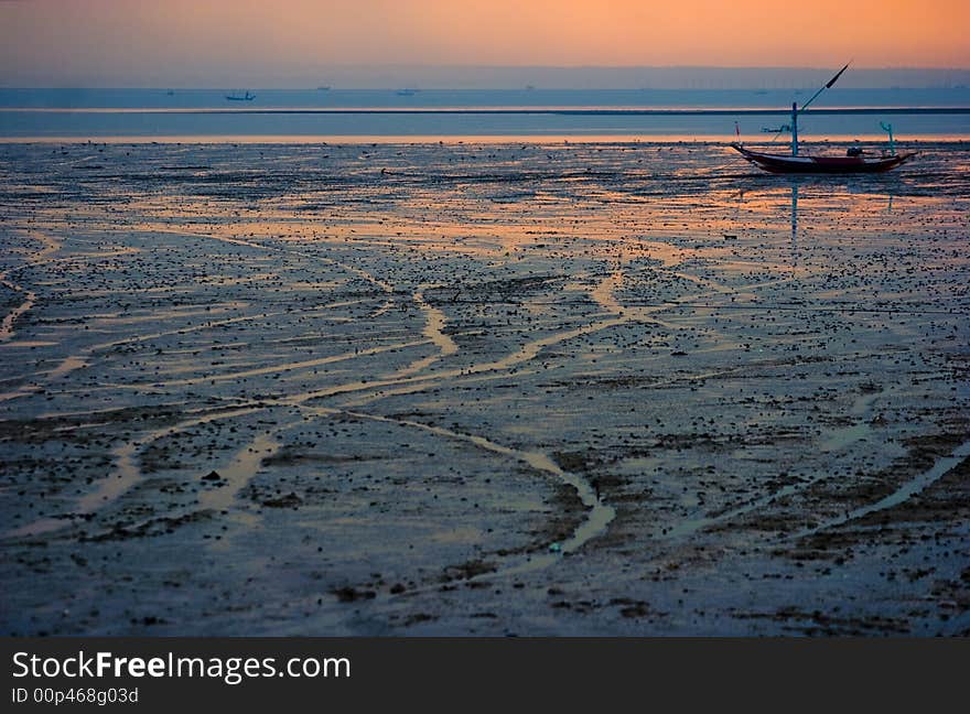 This is the sunset shot of fisherman's boats before leaving. This is the sunset shot of fisherman's boats before leaving.