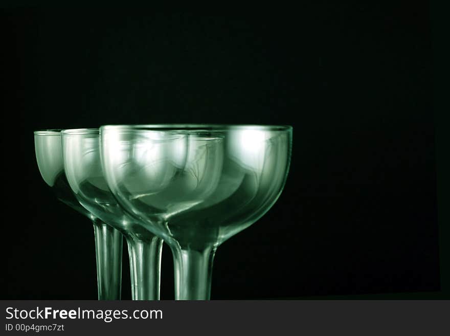 Glass Goblets On Champagne