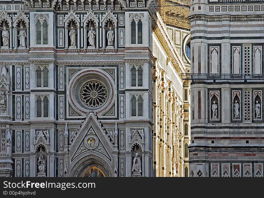 A detail of florence chatedral