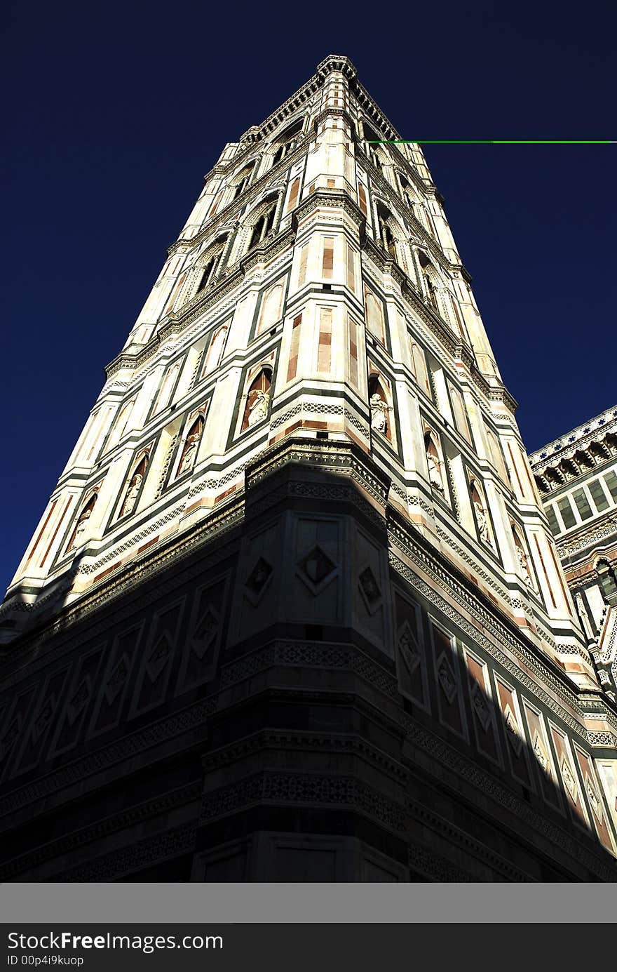 Giotto's bell tower near the florence's chatedral