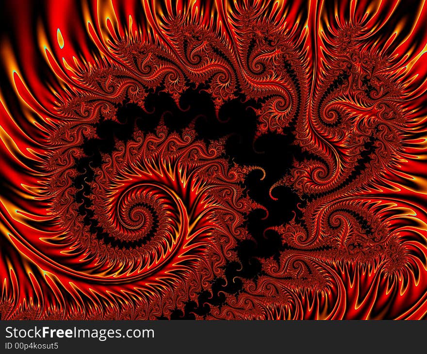 Hell fractal with black background