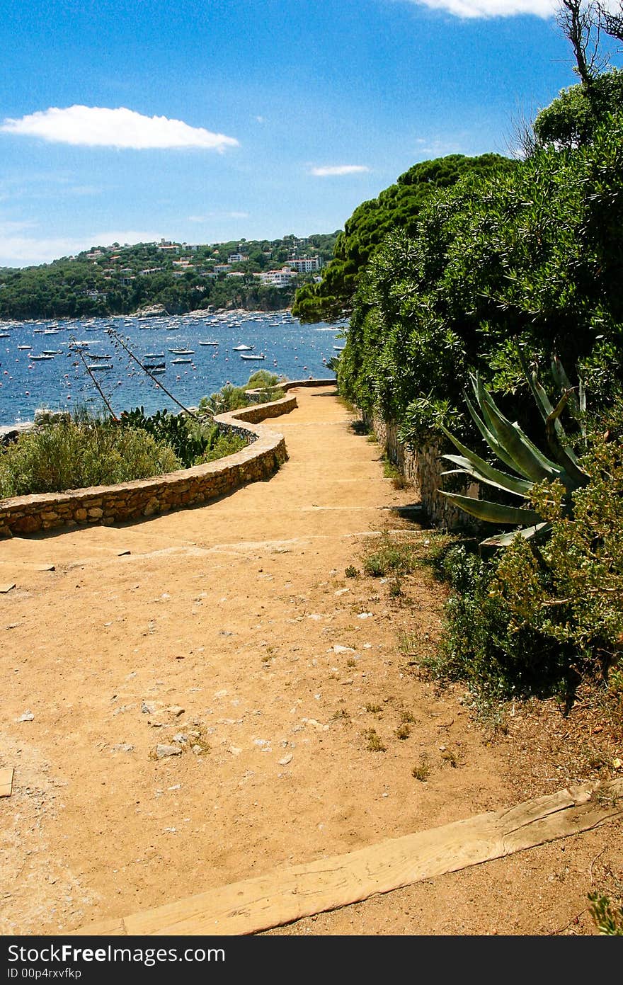 Path to the sea and beach