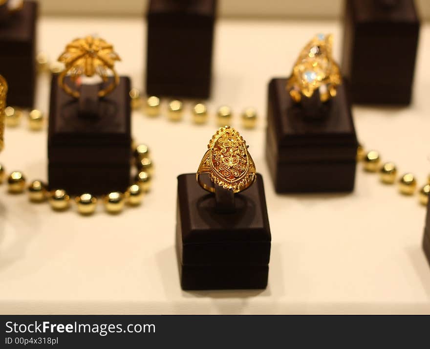 Golden rings ready for sale