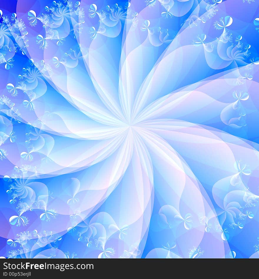 Abstract Swirl in Winter colors of blue, pink, and white. Abstract Swirl in Winter colors of blue, pink, and white