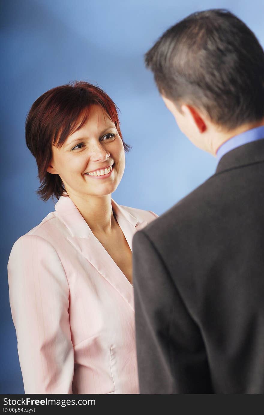 A portrait of smiling couple. A portrait of smiling couple