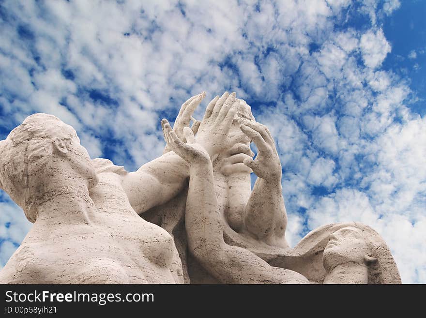 Statues reaching for the sky