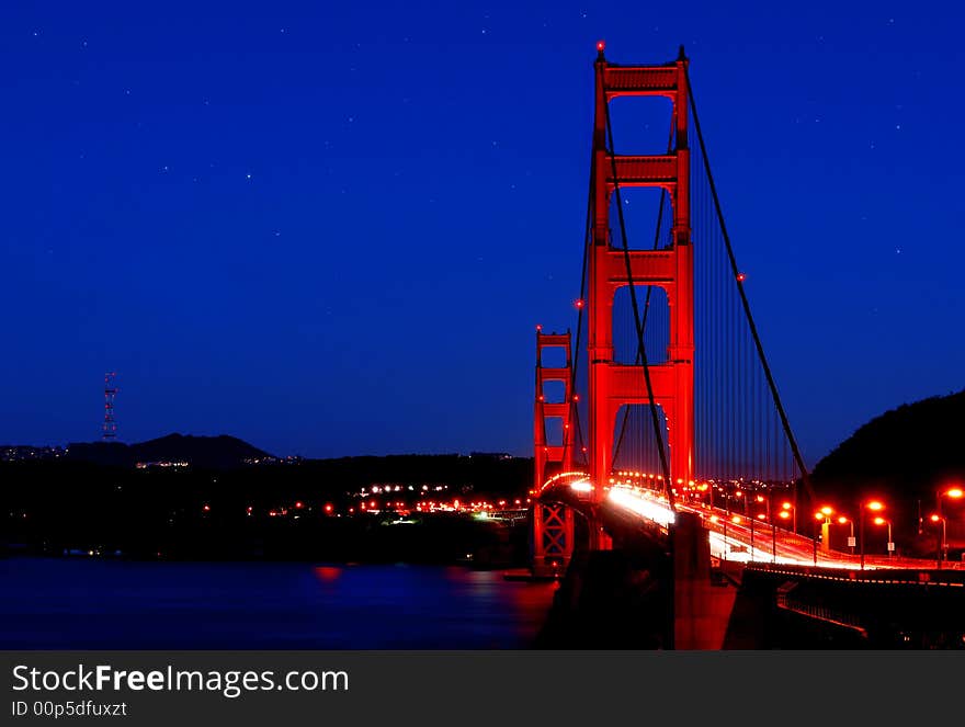 Golden Gate Bridge Under the Stars