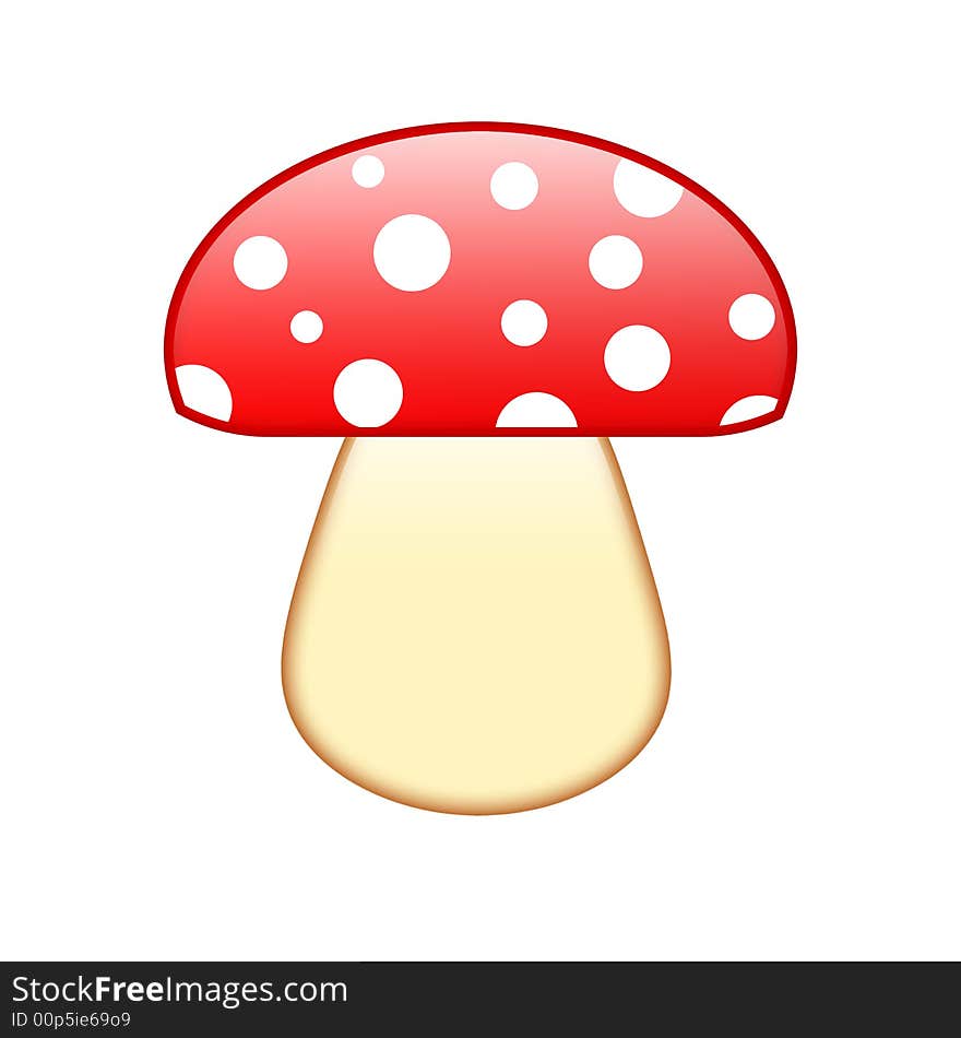 An Illustration of a Crystal MushRoom. An Illustration of a Crystal MushRoom