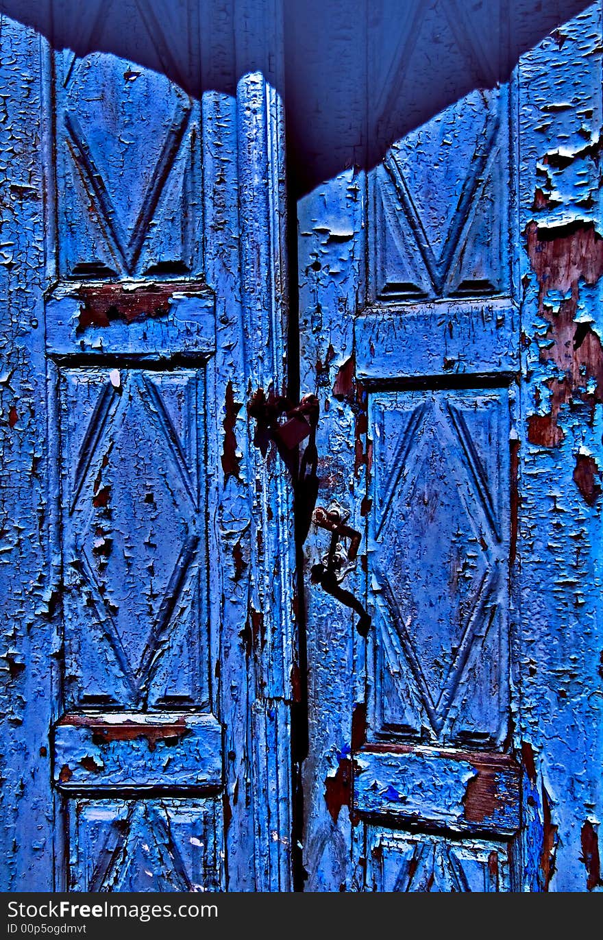 Old Blue Door,Thassos Greece