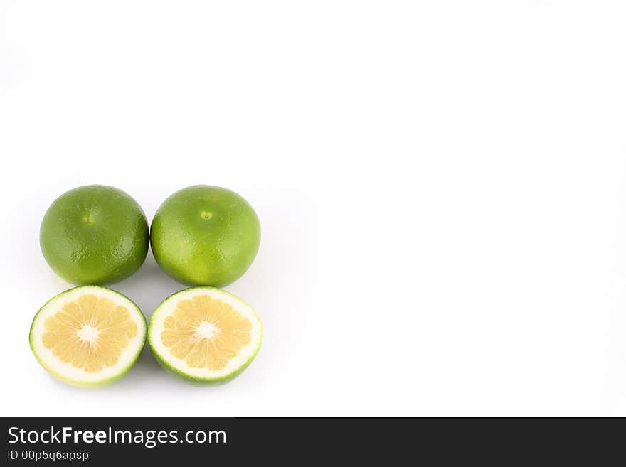 Fresh pomelo on white background