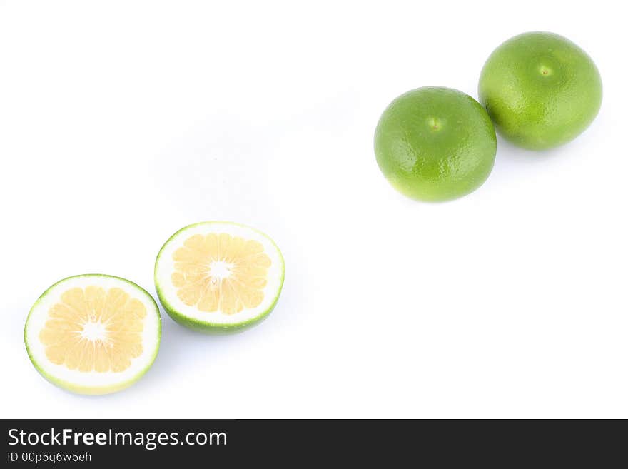 Fresh pomelo on white background