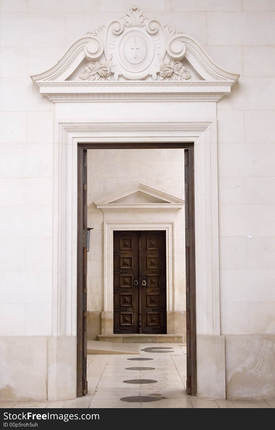 Two ancients doors in the gothic style. Two ancients doors in the gothic style