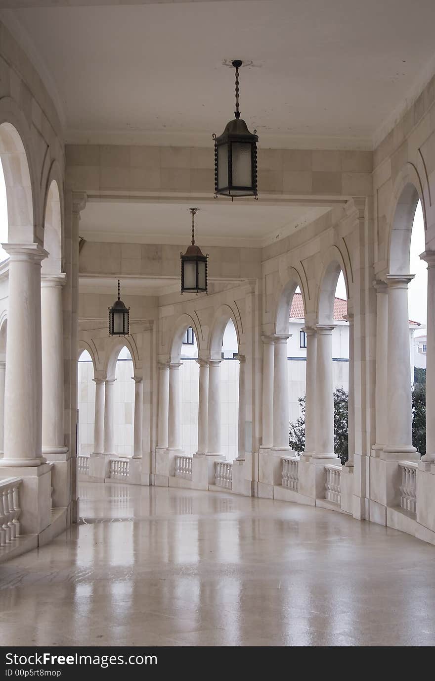 Hallway in the Sanctuary of Fatima. Hallway in the Sanctuary of Fatima