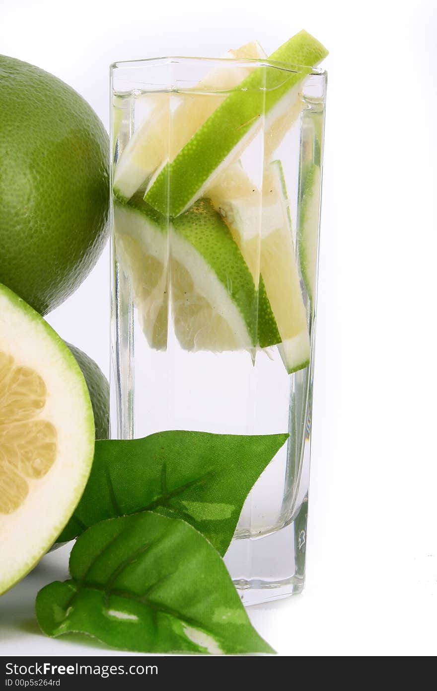 Fresh pomelo on white background