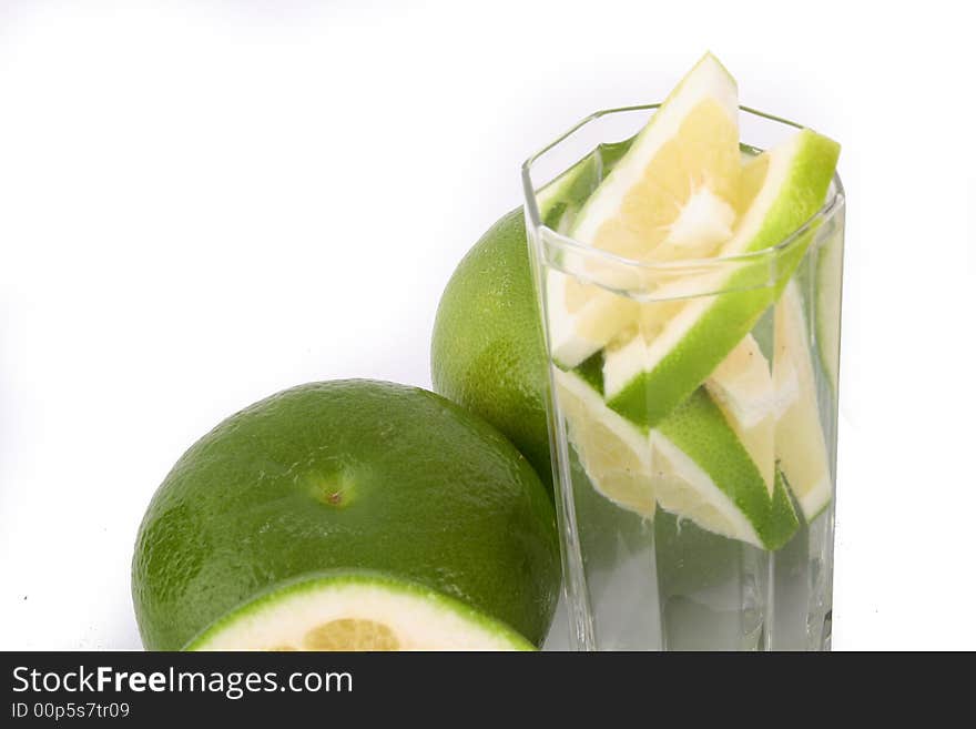 Fresh pomelo on white background