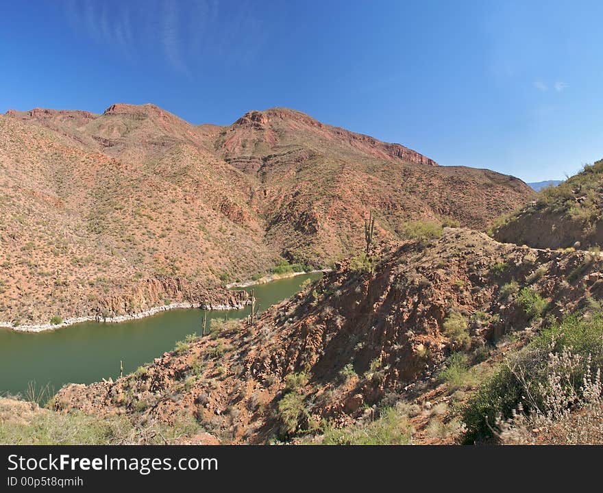 Apache Lake in Sonoran Desert.