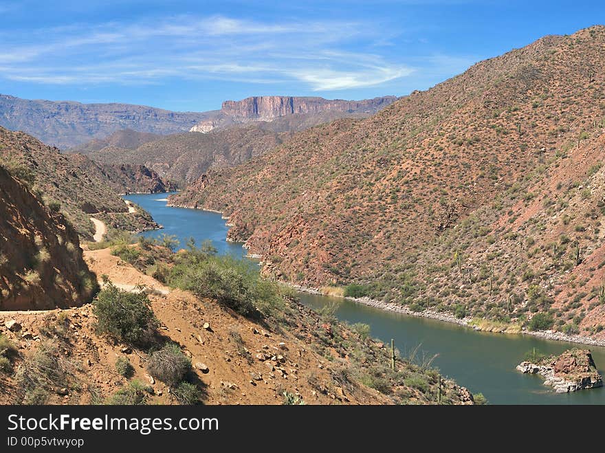 Apache Lake in Sonoran Desert.