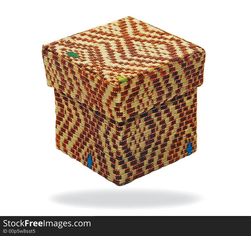 A photo of a gift box isolated on the white background