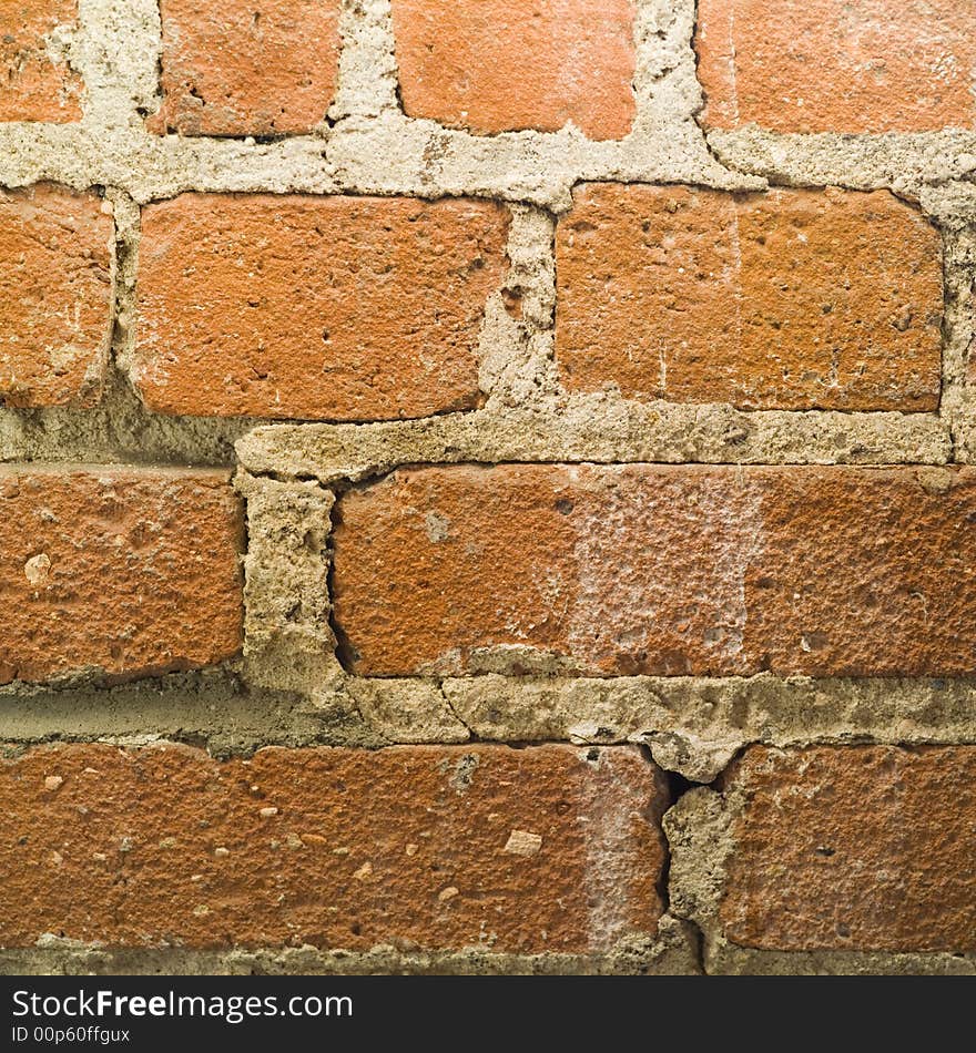 Studio shot of brick wall exterior surface. Studio shot of brick wall exterior surface