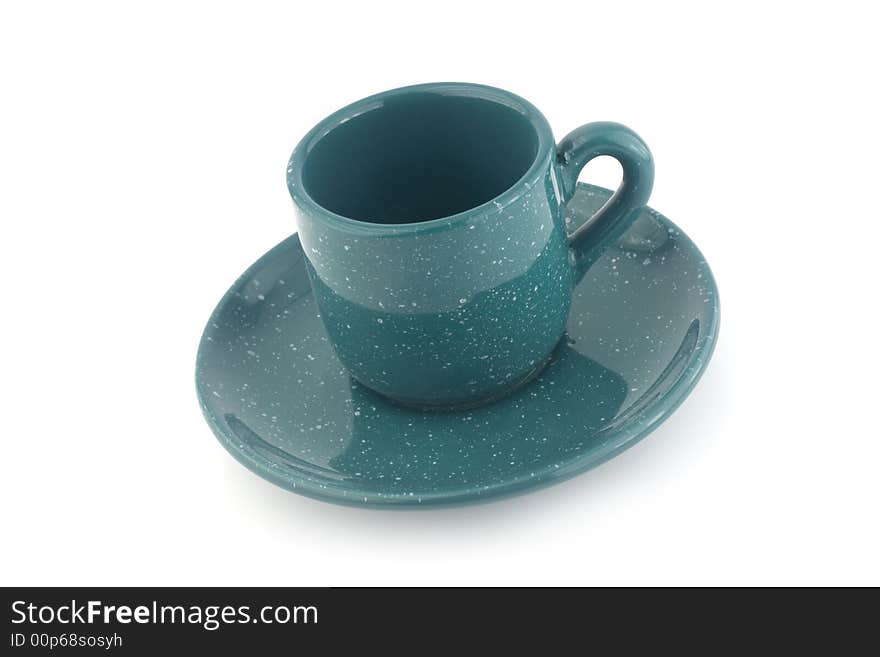 Green cup  with saucer