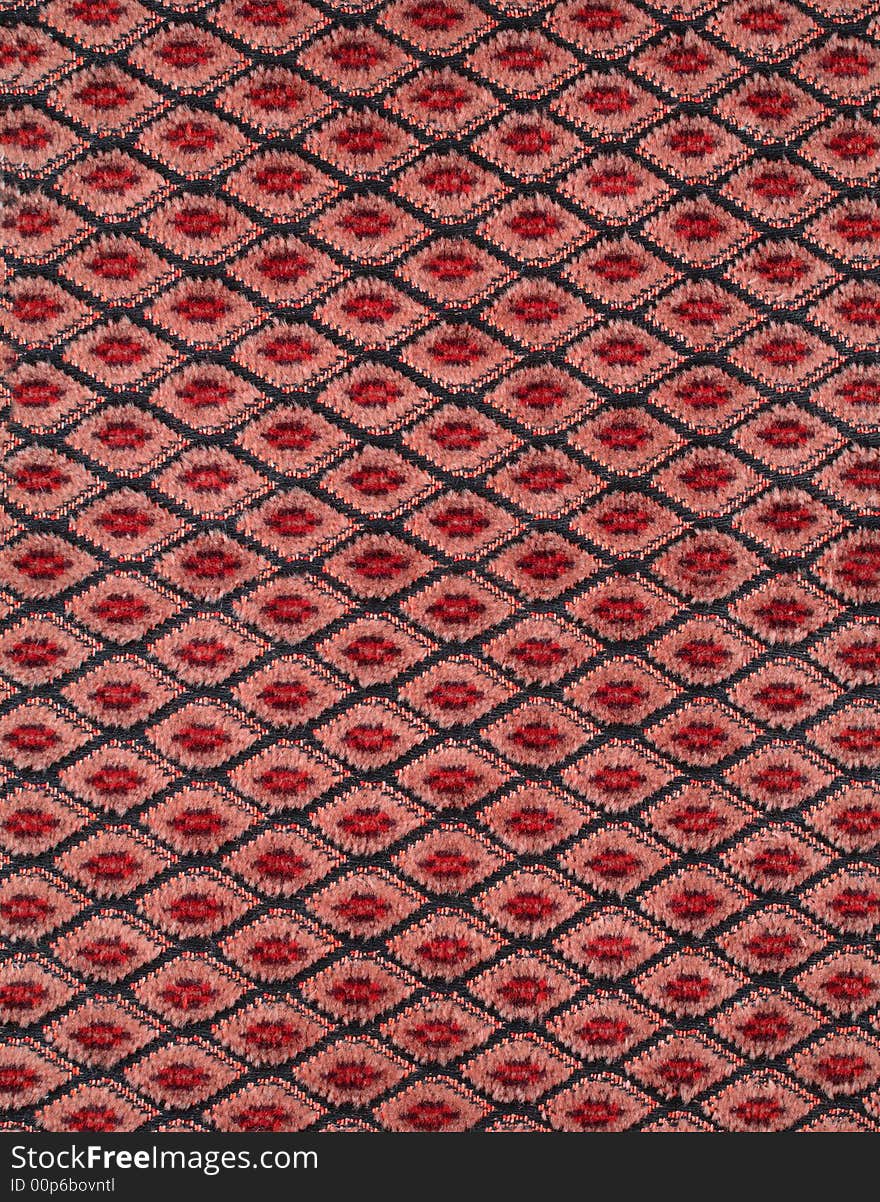 Red fabric material texture with rhombs. Red fabric material texture with rhombs