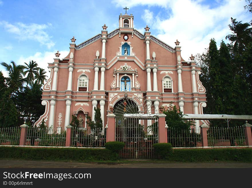 Front view of a Roman Catholic Church. Front view of a Roman Catholic Church