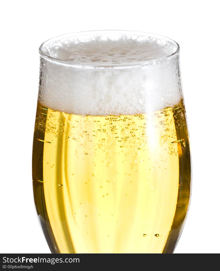 Beer mug isolated against white background