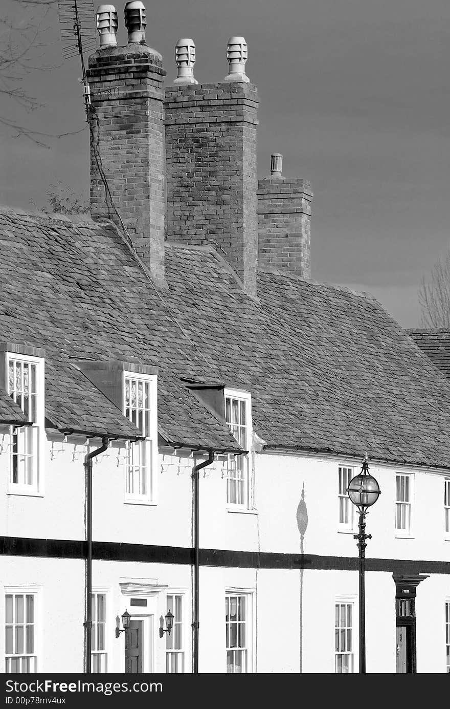 Cottages in the town of stratford upon avon.