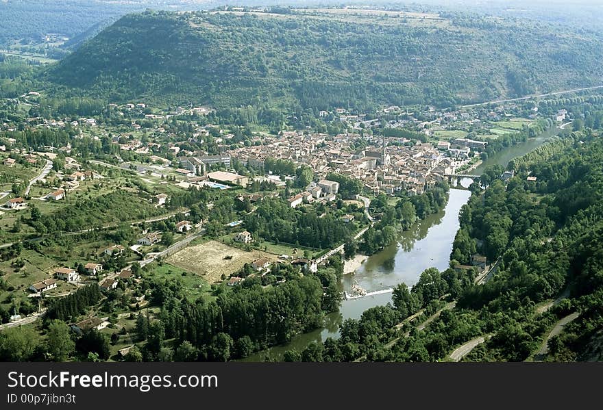 St antonin noble val and the river aveyron. St antonin noble val and the river aveyron.