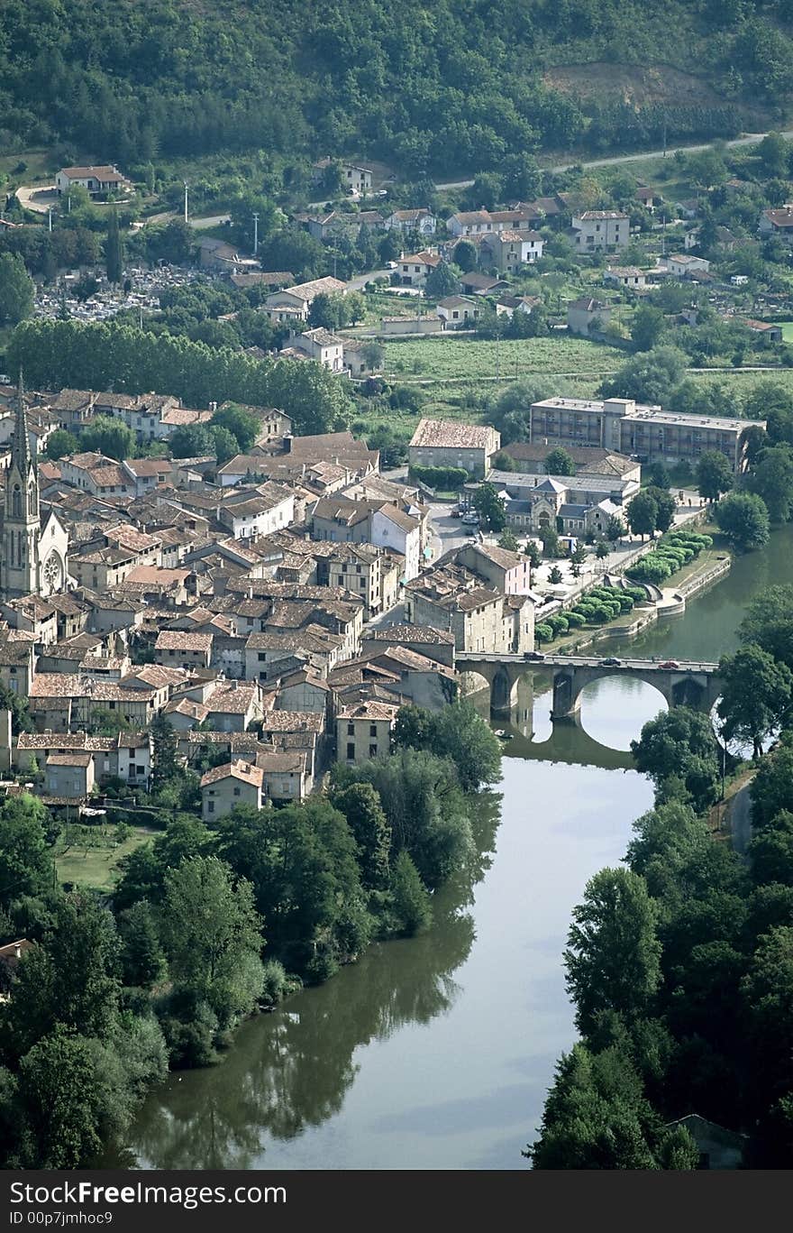 St antonin noble val and the river aveyron. St antonin noble val and the river aveyron.