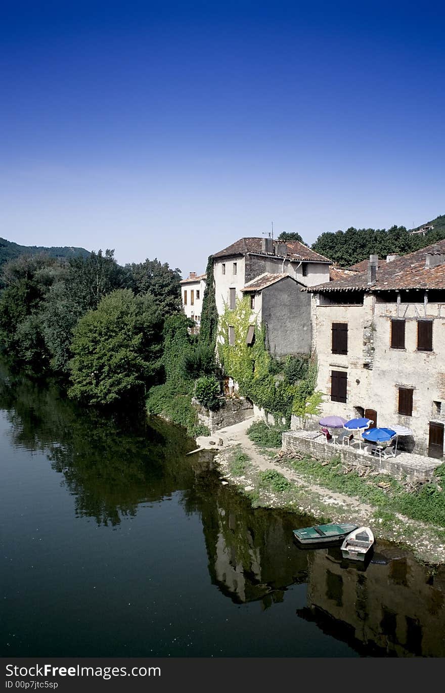 St antonin noble val and the river aveyron. St antonin noble val and the river aveyron.