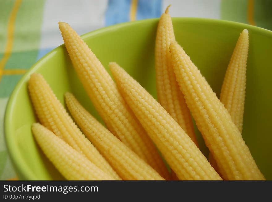 Pickled unripe corn ears