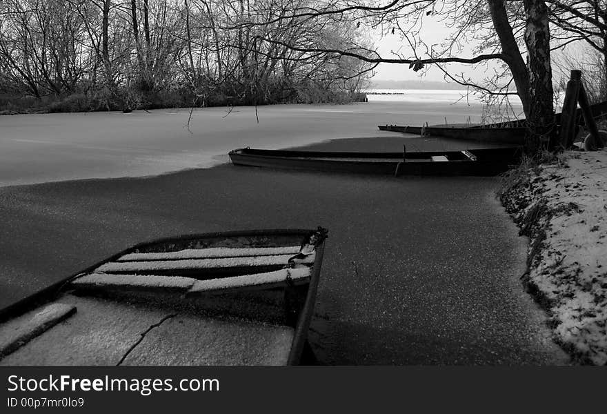 Frozen boats