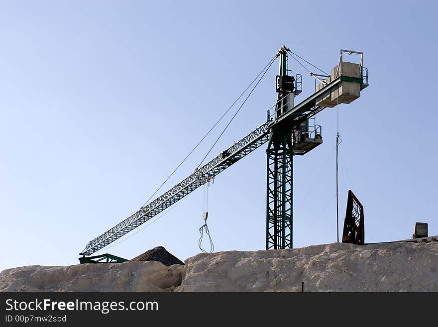 Crane On Cliff