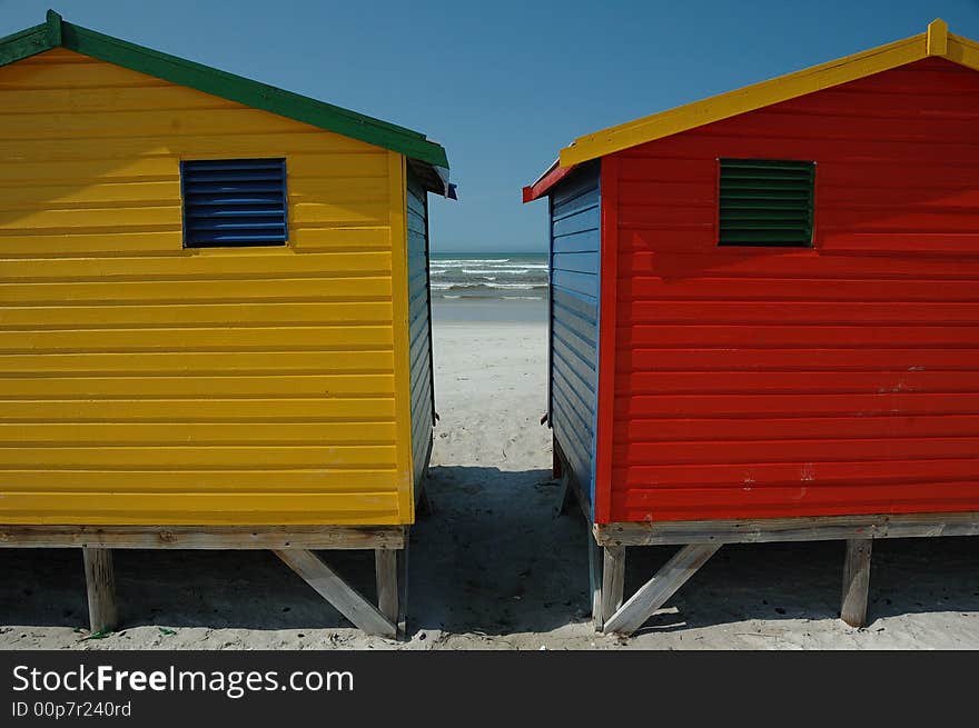 Changing huts at Muizenberg