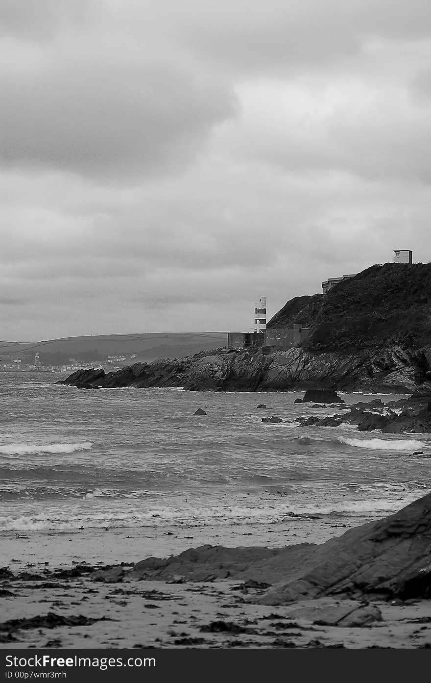 Taken at the Hoe in Plymouth looking at a Light House on the rocks. Taken at the Hoe in Plymouth looking at a Light House on the rocks