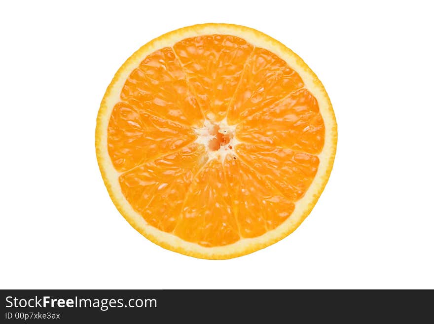 Fresh orange  isolated on a white background. Fresh orange  isolated on a white background