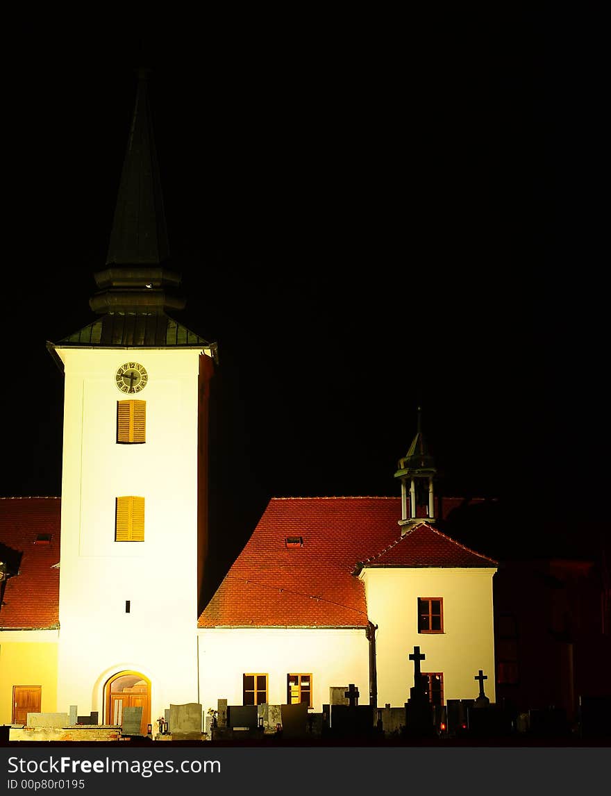 Country church in Moutnice, Czech republic