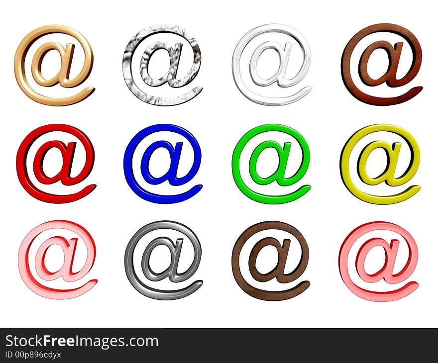 The international sign designating post message in Internet. The international sign designating post message in Internet