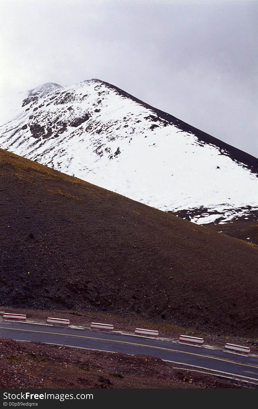 Snow Mountain and the road