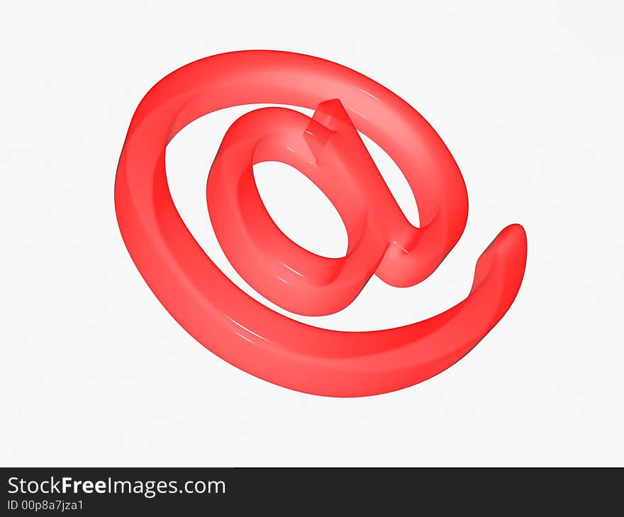 The international sign designating post message in Internet. The international sign designating post message in Internet