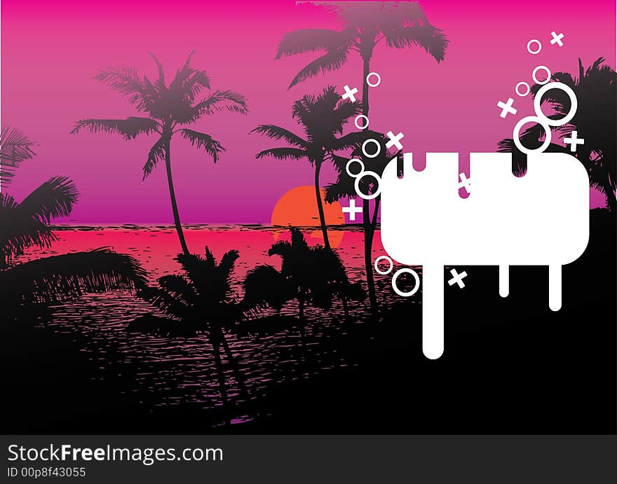 Beach background vector